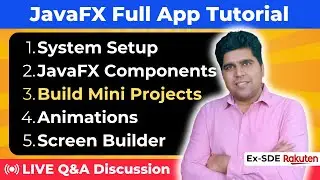 🔴 JavaFX Full App Tutorial Live + UI Design & Q&A