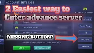 2 Ways to Enter Advance/Test server - Mobile legends