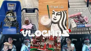 VLOGMAS EP 2: Ross + Marshalls + Starbucks + Dollar Tree + Walmart Run 🛒🛍️☕️🥖