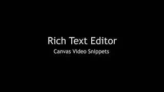 Rich Text Editor Canvas