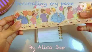 Decorating my page 📄🍀🌸🎀#decoration #sticker #stickerbook