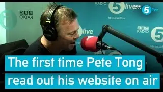 The first time Pete Tong read out his website on air