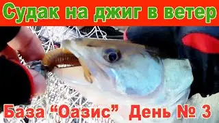 Ловля судака на джиг в ветер. Судак на спиннинг.....