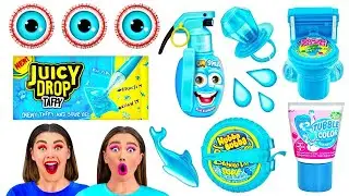 Desafío De Comida Azul | Desafíos de Comida Divertida por BaRaDa Gold Challenge