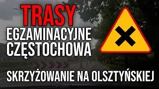 Bardzo słabo widoczne skrzyżowanie na Olsztyńskiej.