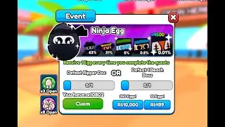 Open 10000 Ninja Egg In Arm Wrestle Simulator (Beta Video) | Roblox #SENDONET