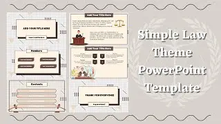 Simple Law Theme PowerPoint Template Free🍑 || ppt#74✨