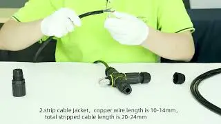 How to connect wire using 1 in 3 out waterproof connector
