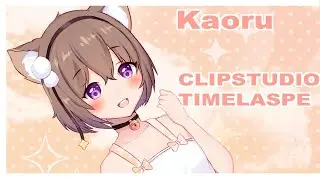 [Anime Character Time-lapse (ClipstudioPaint)] Kaoru