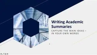 Writing Academic Summaries TLC