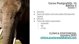 Postgresql 15 - Básico 2 - Sesión 1