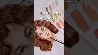 Cómo hacer tonos piel en acuarela 👌🎨✨️ | #shorts #art #arte #acuarela #watercolor