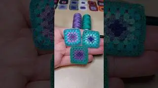 more purple and rainbow color microcrochet grannysquares 🙂