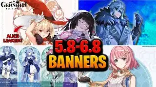 NEW UPDATES! | 5.8-6.8 Banners leaked! Columbina, Alice, Varka & MORE | Genshin Impact
