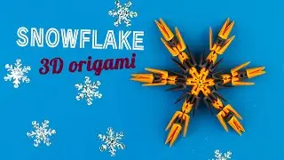 How to make a tiger’s paper snowflake for Christmas [3D origami]