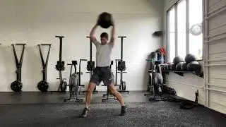 Side to side med ball slam