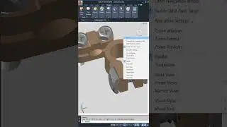 AutoCAD 3D, Battery Clamp Render, 3D Modeling 