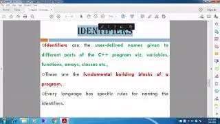 Lexical Units, Categories of Lexical Units, Keywords, Identifiers, and Rules for Naming Identifiers.