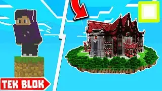 Yeni Evim Minecraft AMA Tek Blok 3. Bölüm