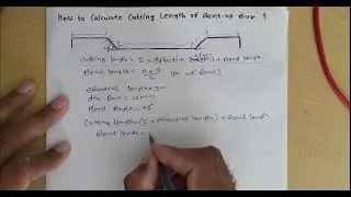 How to calculate cutting length of bent up bar /cutting length / bend length #civilengineering