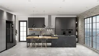 Sketchup interior design ( make a kitchen and enscape rendering )