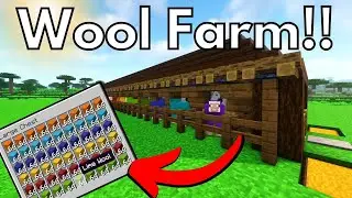 Minecraft Tutorial | Sheep Farm 1.18.2 | fully automatic WOOL!!