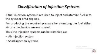 Fuel Injection System in CI Engine