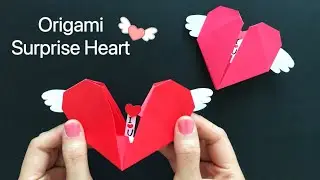 Origami Mother’s Day Surprise Heart/ Paper Confession Heart/ Fun and Easy Paper Craft