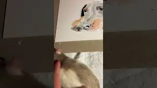 My rat wants to help me paint 😁❤️ #shorts