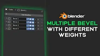 How to use multiple bevel modifier with attributes, Blender 4.3.2 tutorial