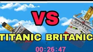 TITANIC VS BRITANIC sinking comparison || floating sandbox ||