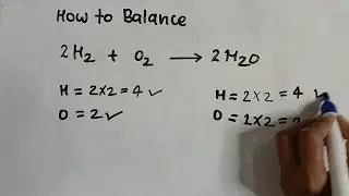 how to balance: h2 + o2 = h2o