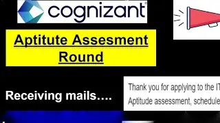 #58 Cognizant Sending Aptitude Assessment Mail |  Dates out | Check it Fast