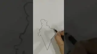 भारत का नक्शा बनाने का आसान तरीका यदि आप ड्राइंग में अच्छे नहीं हैं #shorts #study #indiamap #india