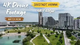 4k Drone Footage - Birds Eye View of Seestadt Vienna