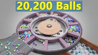 20,200 Colorful Balls Marble Run Loop animation V18