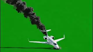 Realistic Plane Crash Green Screen: Dramatic VFX Overlay for Film and Video