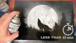 Learn how to make this spray paint art painting in less then 15min