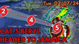 Hurricane BERYL becomes a Cat. 5 Monster Heading to Jamaica • 02/07/24