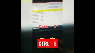A to Z shortcut, Ctrl + E , #shorts  #learnfrombasic