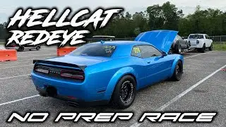 I took my 900+whp 4700lb Hellcat Redeye to a NO PREP RACE! I should have stayed home...