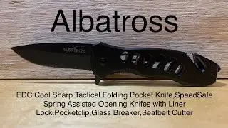 [89] ALBATROSS EDC Cool Sharp Tactical Folding Pocket Knife,SpeedSafe Spring Assisted…. Review