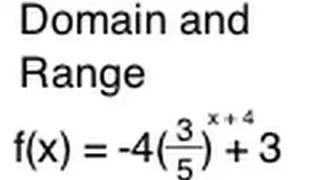 Domain Range of Exponential Function
