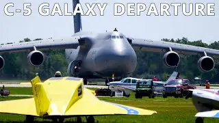 🇺🇸 C-5M Super Galaxy Departure From EAA Airventure Oshkosh 2019