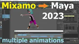 Putting multi-animations from Maximo to Maya 2023