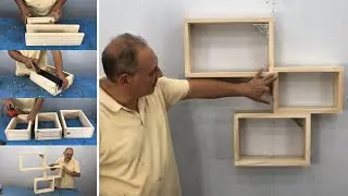 I Made a Modern Wooden Shelf Step by Step – Easy and Inexpensive Project 🔨✨
