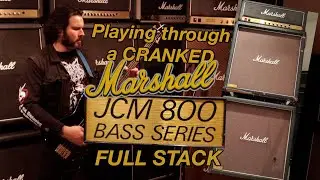 Playing through a cranked Marshall JCM 800 BASS SERIES FULL STACK!