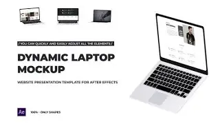 After Effects Template | Dynamic Laptop Mockup - Website Presentation