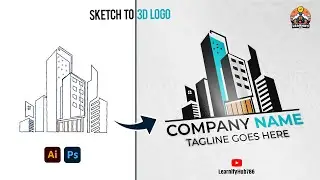 convert Sketch logo in to 3D Logo | Drawing to vector | Sketch to vector | Logo Design Tutorial
