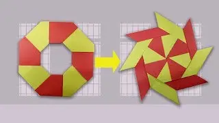 Easy Origami Ninja Star 8 Point - DIY Origami Ninja Star Instructions For Beginners - Easy Tutorial